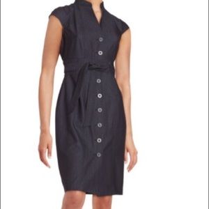 Gray button front dress