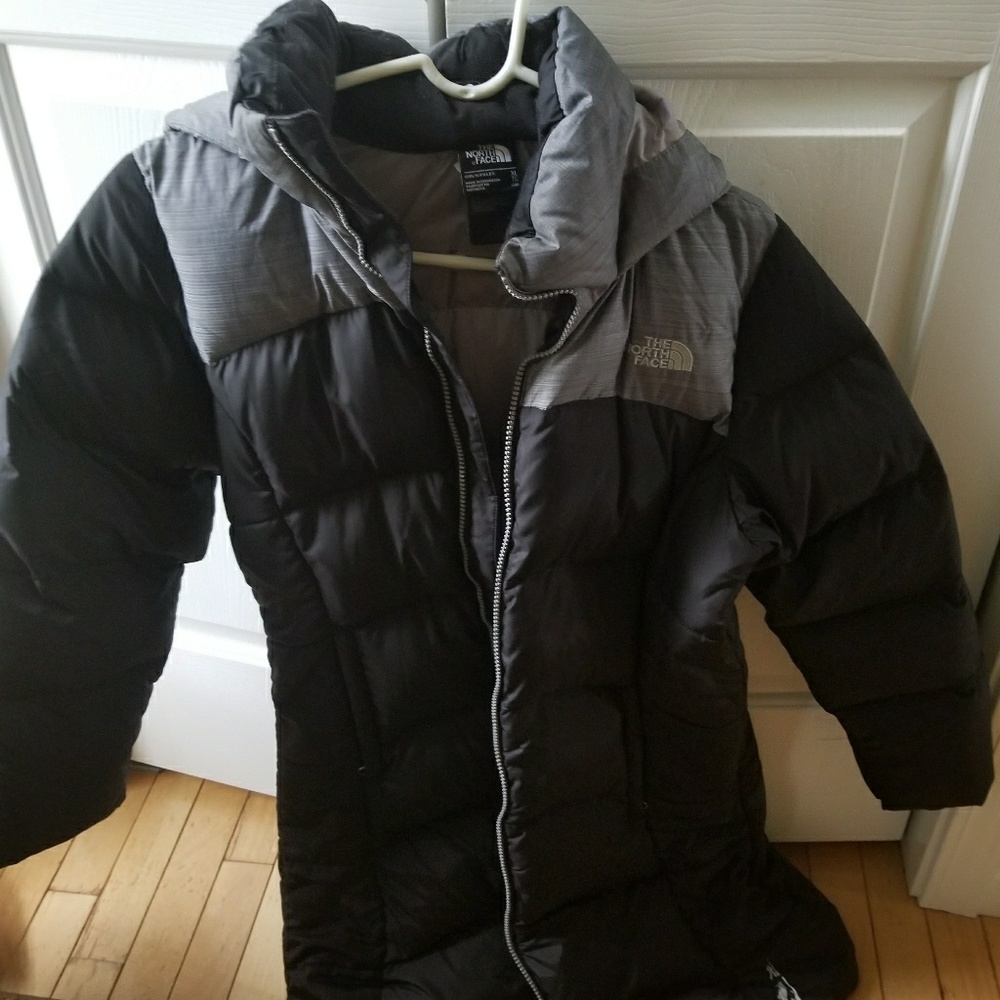 Girls North Face 550 down long jacket