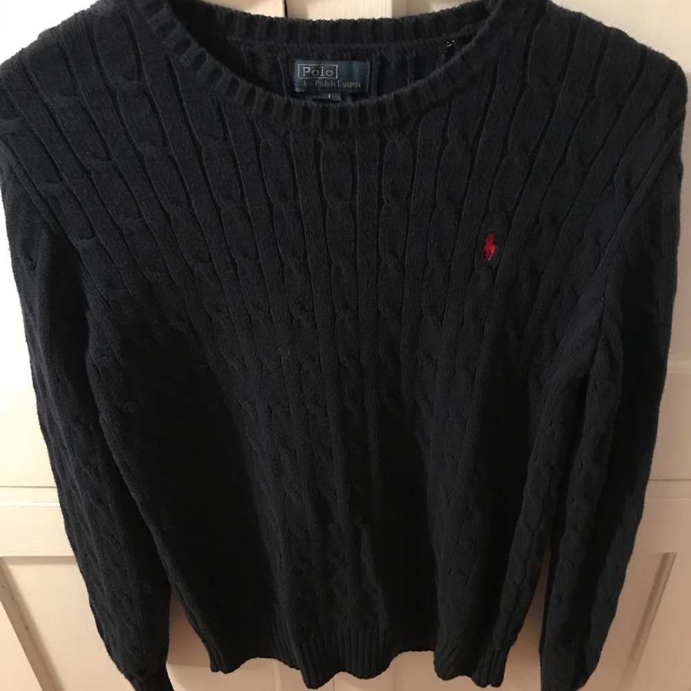 Polo young men’s cable knit sweater