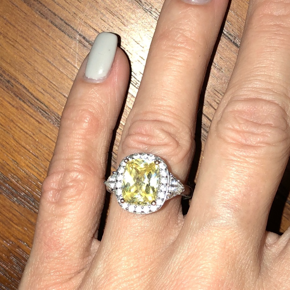 Canary Yellow cocktail ring