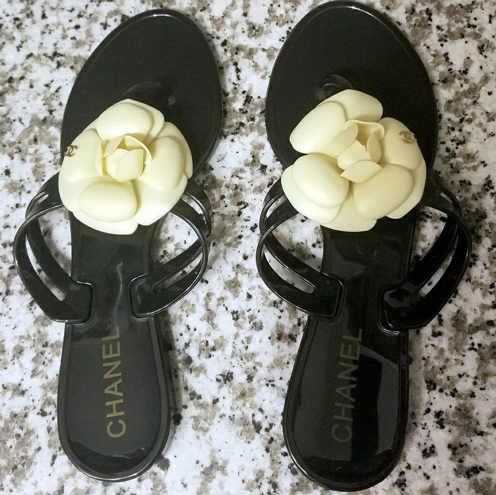 CHANEL Camilla Jelly Flip Flops