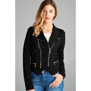 ‼️Clearance ‼️Zip up Moto Jacket in Black 🎉