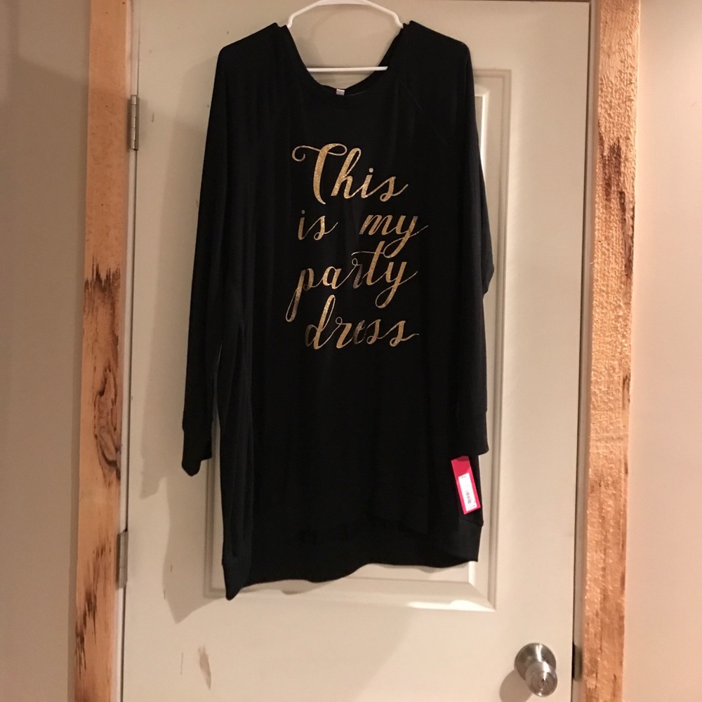 Holiday tunic "this is my party dress"