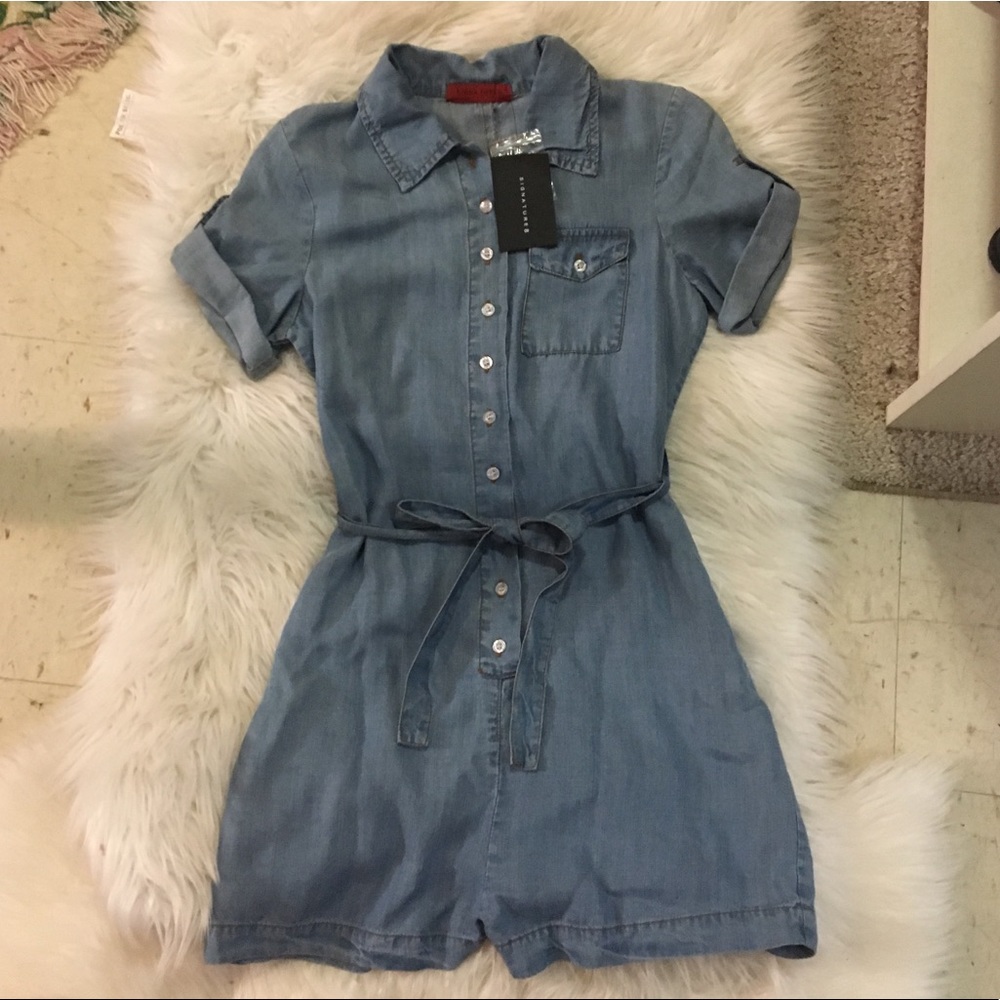 NWT Denim romper size small - Picture 3 of 7