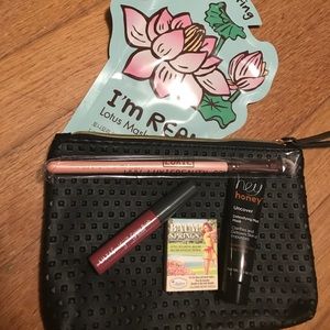 Make up bundle with cute black studded bag!