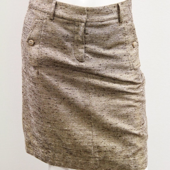 Tory Burch Dresses & Skirts - Tory Burch shimmering tweed metallic skirt