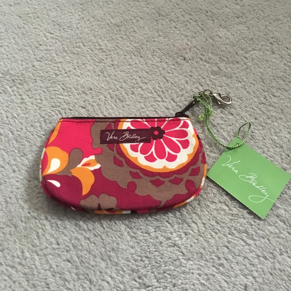 NWT Vera Bradley zip ID coin purse