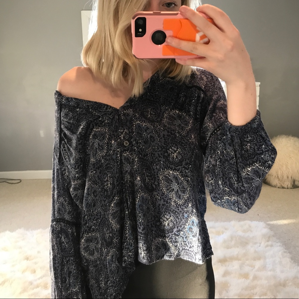 Hollister Navy Blouse