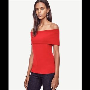 Ann Taylor Off the Shoulder Sweater XSP NWT