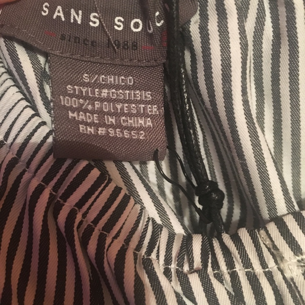 Striped Open Shoulder Top - Picture 3 of 4