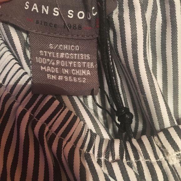 Striped Open Shoulder Top - Picture 3 of 4