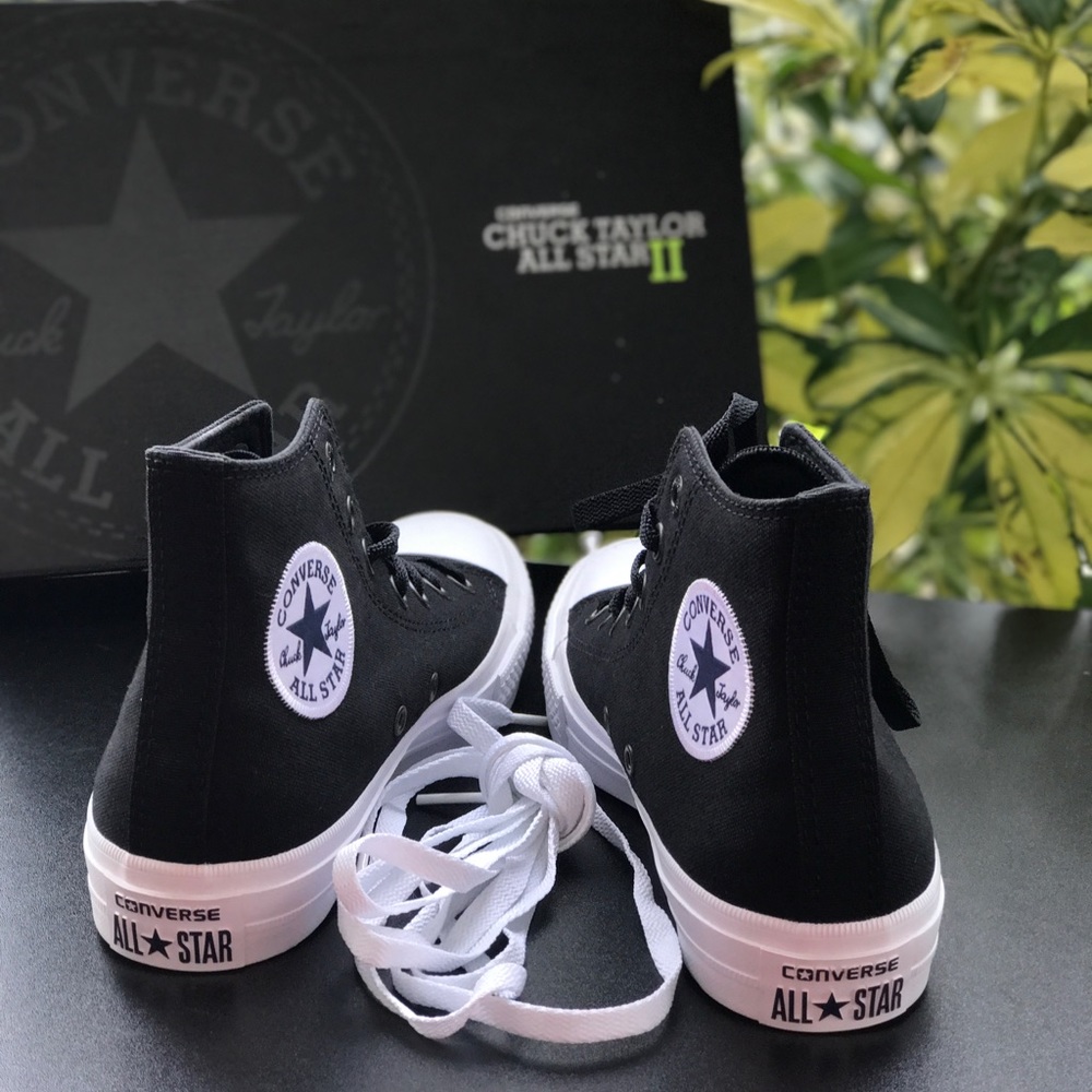 Converse Chuck Taylor 2 HI Black White W AUTHENTIC - Picture 6 of 8