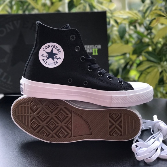 Converse Chuck Taylor 2 HI Black White W AUTHENTIC - Picture 7 of 8