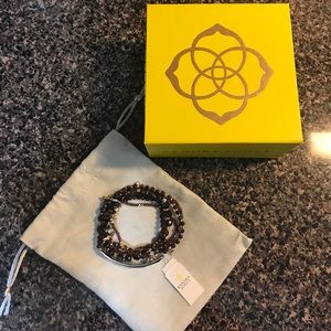 Kendra Scott Supak Beaded Bracelet in Red Garnet