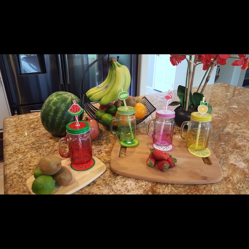 Mason Jar Mugs Colored