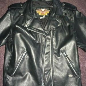 Vintage Harley-Davidson black leather jacket