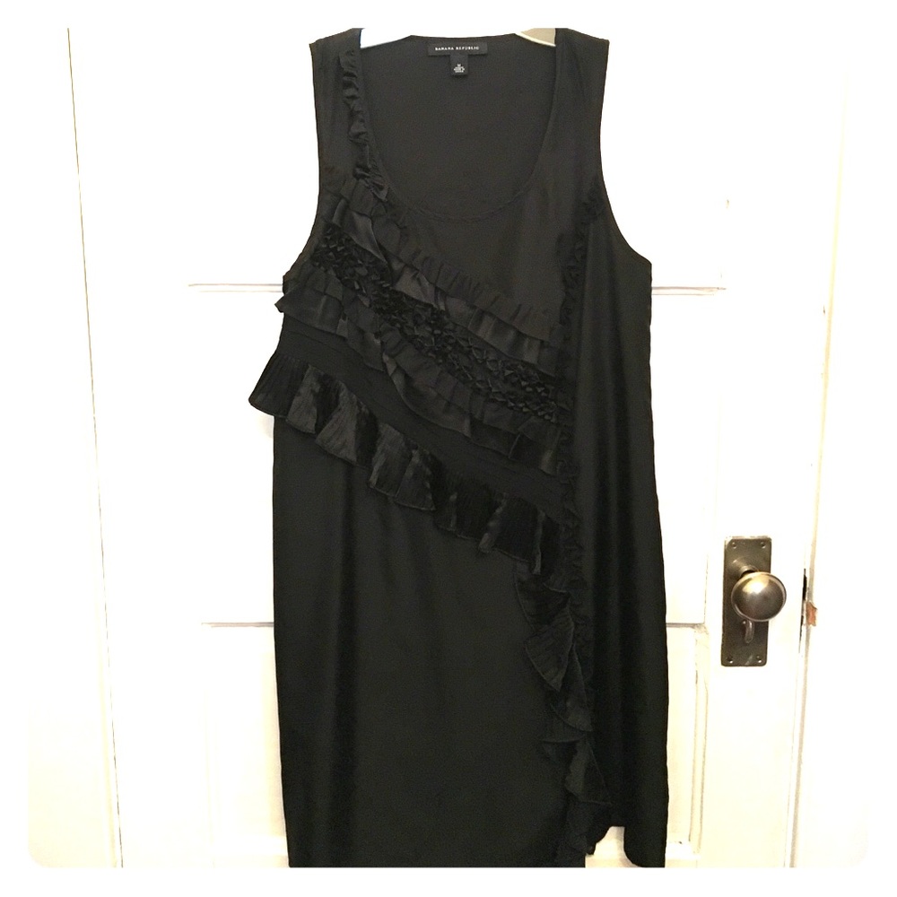 Banana Republic black silk dress
