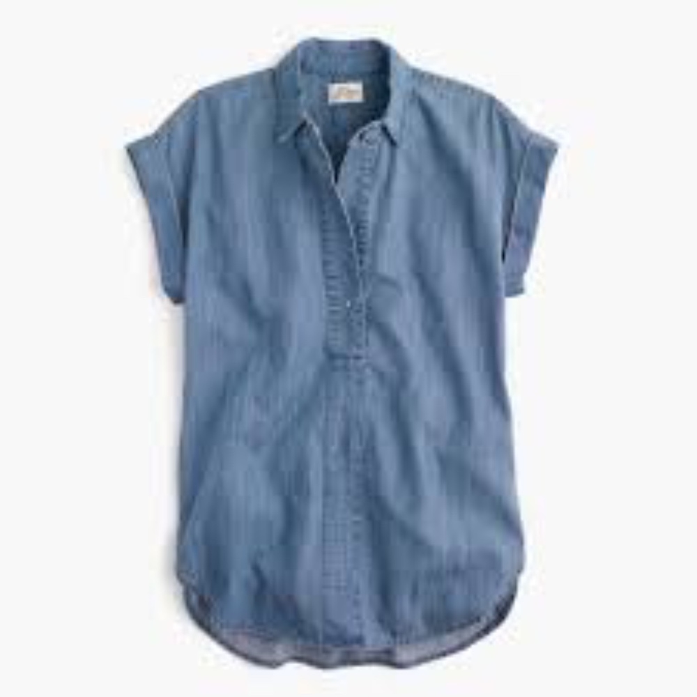 J. Crew Chambray Popover Shirt