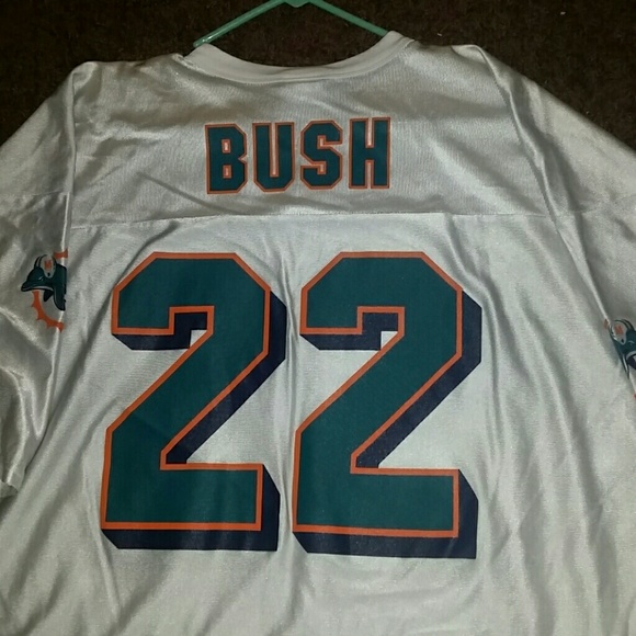 NFL Team Apparel Miami Dolphins BUSH #22 Jersey - Picture 3 of 6