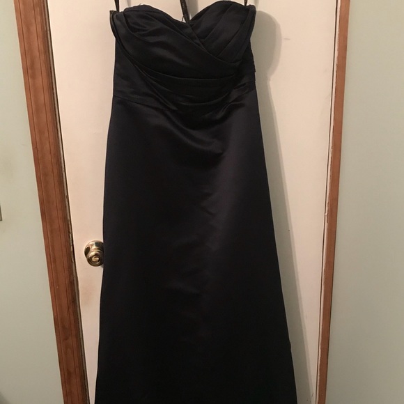 Bill Levkoff size 12 navy bridesmaid dress - Picture 1 of 5