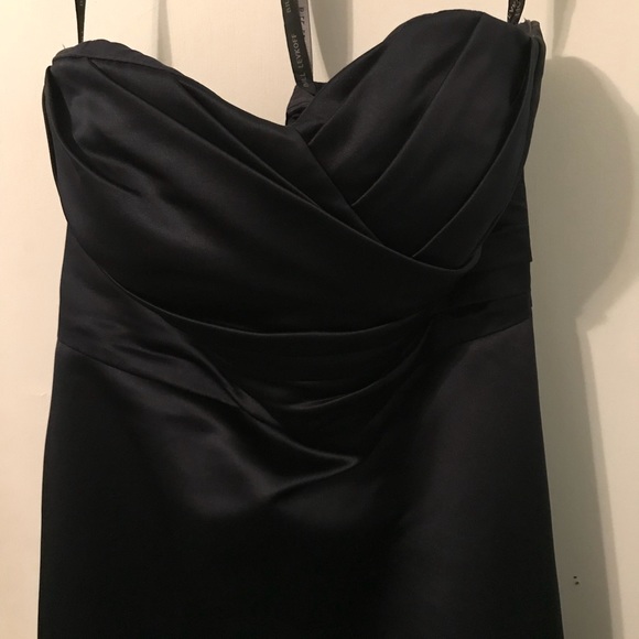 Bill Levkoff size 12 navy bridesmaid dress - Picture 2 of 5