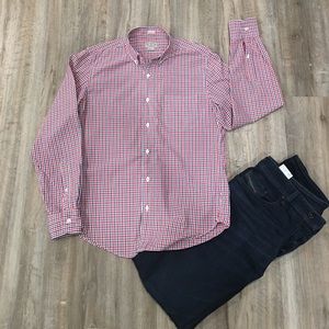 Men’s long sleeve slim fit J crew button up shirt