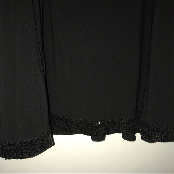 Chaps large black dress with sequin accent - Picture 3 of 5