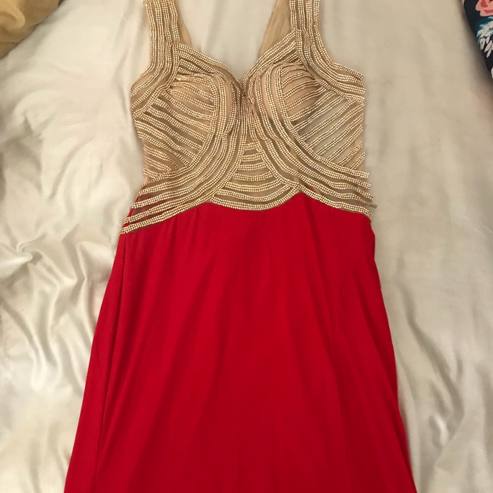 Red gown
