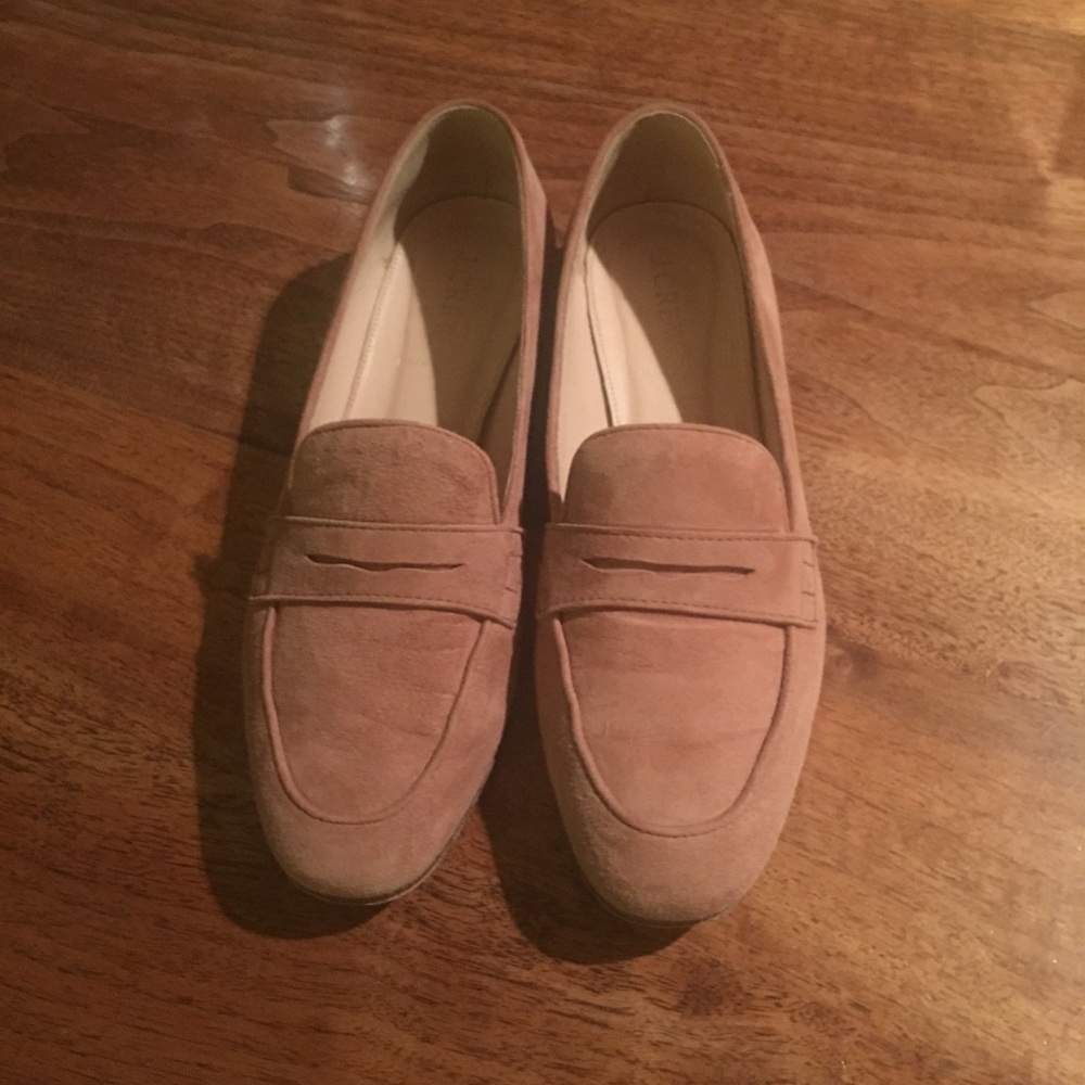 J Crew suede loafers