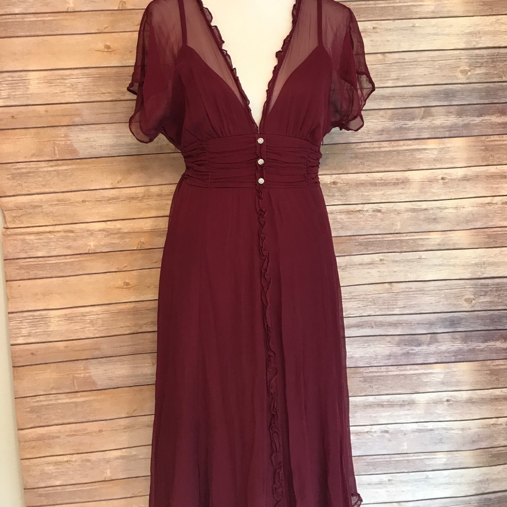 Jonathan Martin wine colored dress. - Picture 1 of 4