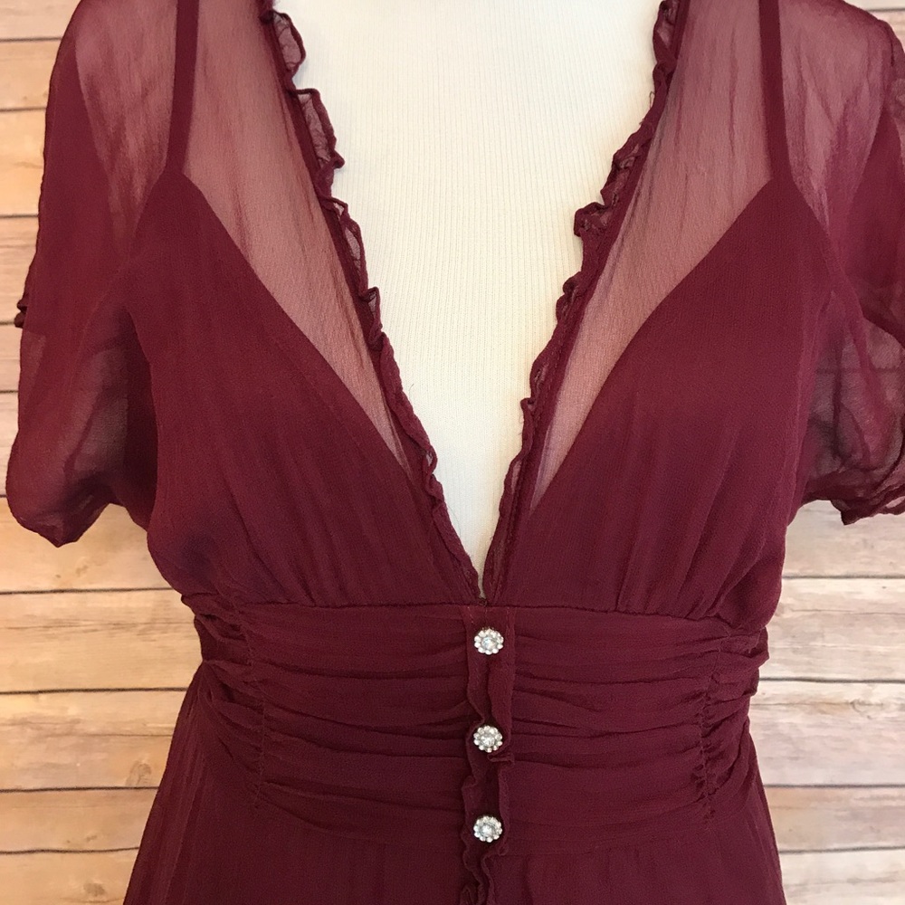 Jonathan Martin wine colored dress. - Picture 2 of 4