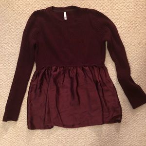 Maroon Peplum Sweater