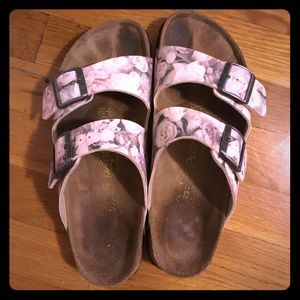 Light Pink Flower Papillio Birkenstock Sandal