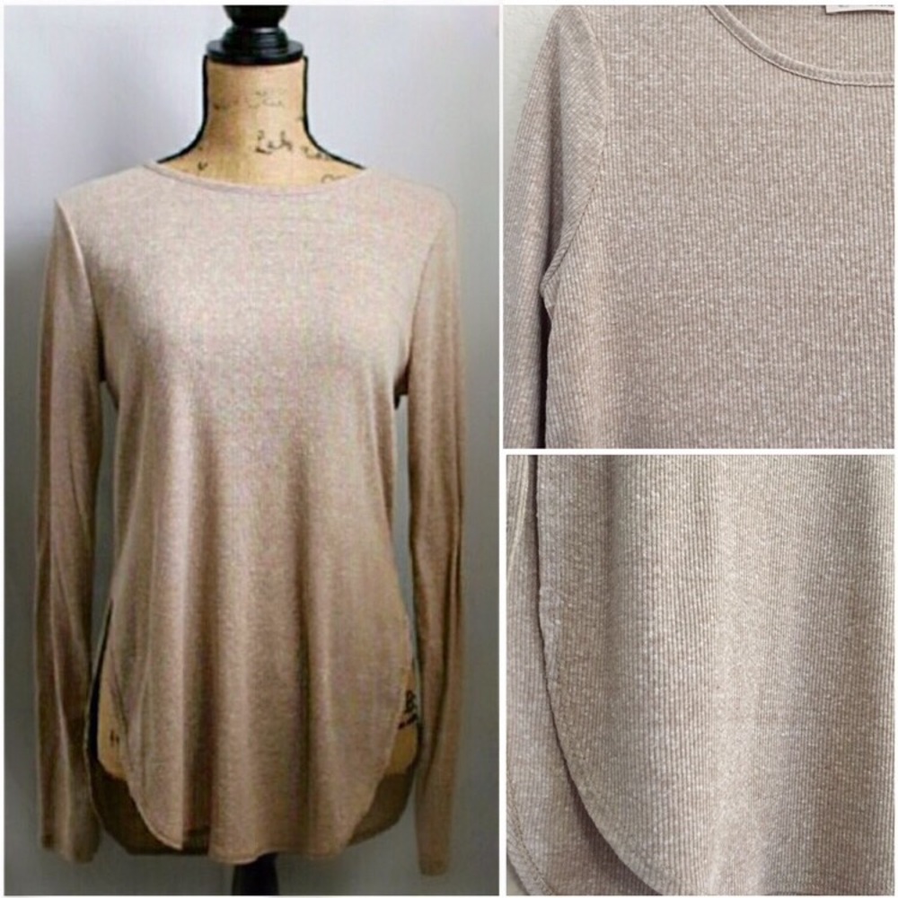 Long Sleeve Side-Slit Top