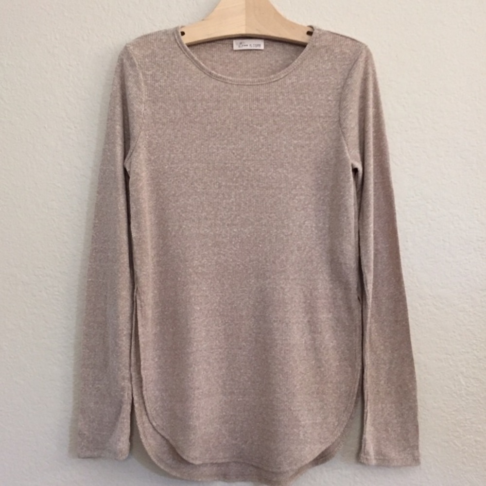 Long Sleeve Side-Slit Top - Picture 2 of 5