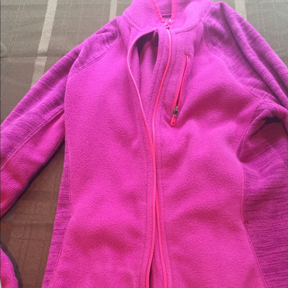 Fushia fleece coat jacket. XS