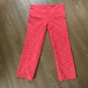 Athleta Capri pants. MED. bright coral!