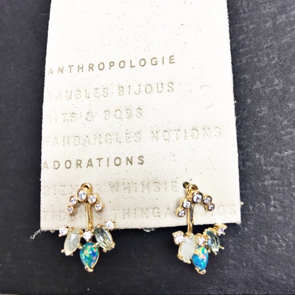 Anthropologie Isle Front-Back Post Earrings - Picture 2 of 5