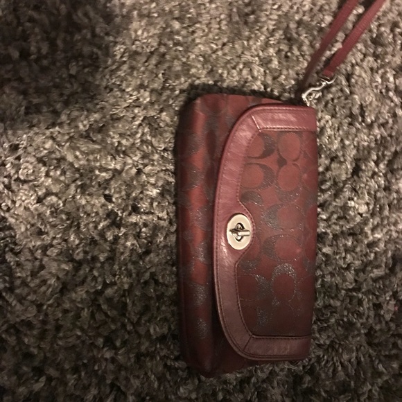 Coach signature PVC Campbell Metallic Wristlet - Picture 3 of 5