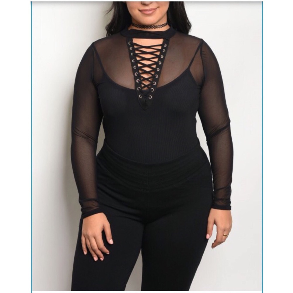 (Plus) Black bodysuit - Picture 1 of 2