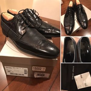 Auth Giorgio Armani Wing Tip men's shoes as 9M