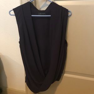 Plum colored open tunic