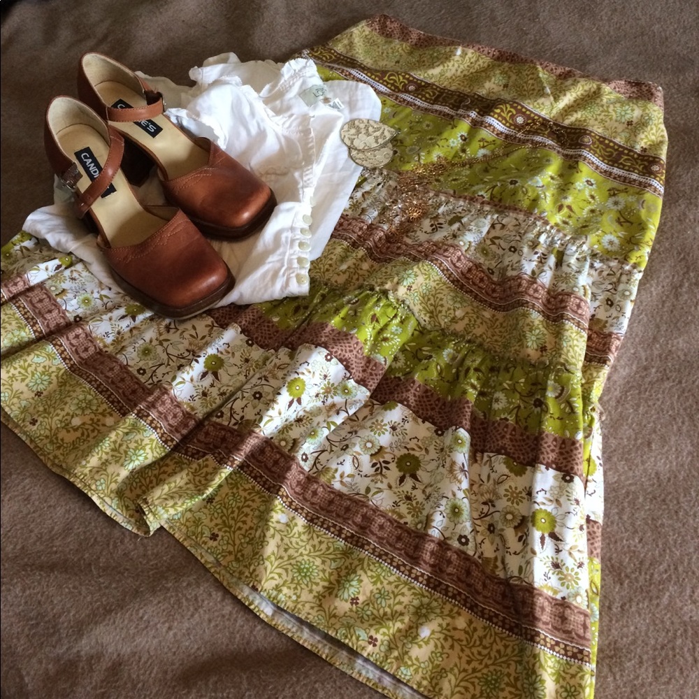 100% cotton flare skirt