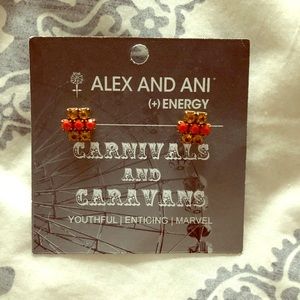Alex and Ani Amber earrings