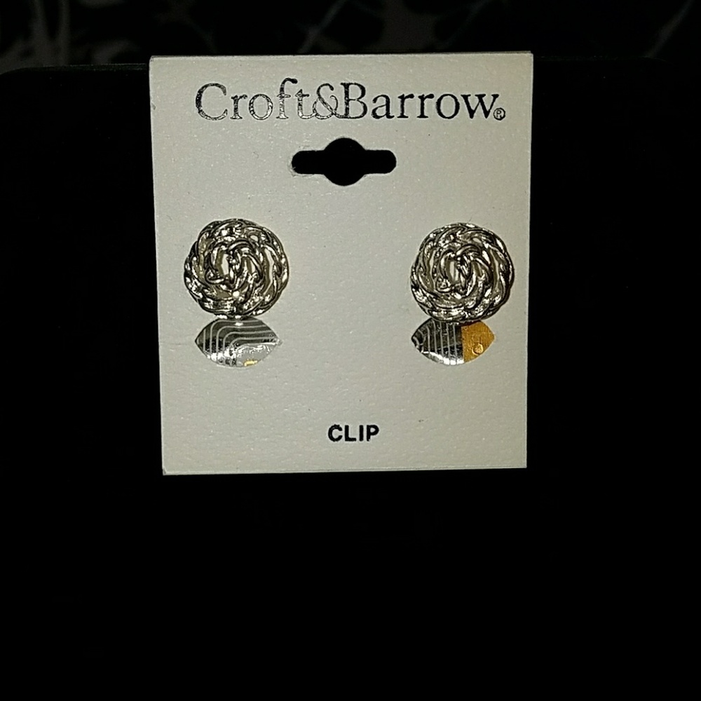 Croft & Barrow Silver Clip on Earrings