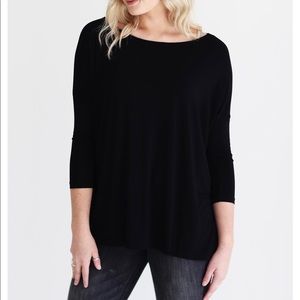 PIKO original 3/4 dolman-sleeved shirt in black