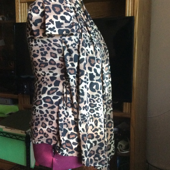 No Boundaries Leopard Print Blouse - Picture 2 of 6