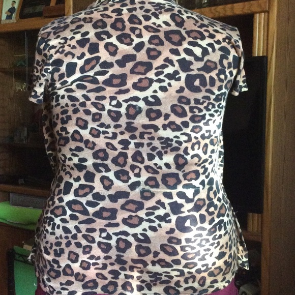 No Boundaries Leopard Print Blouse - Picture 3 of 6