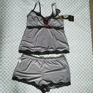 NWT striped pajamas set cami and shorts
