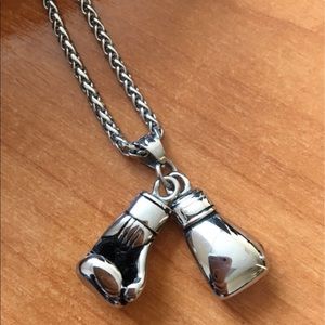 New 316l stainless steel gloves necklace
